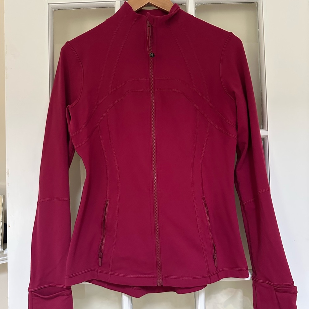 Lululemon Athletica Wild Berry NuLux Define Jacket (Size 10)
